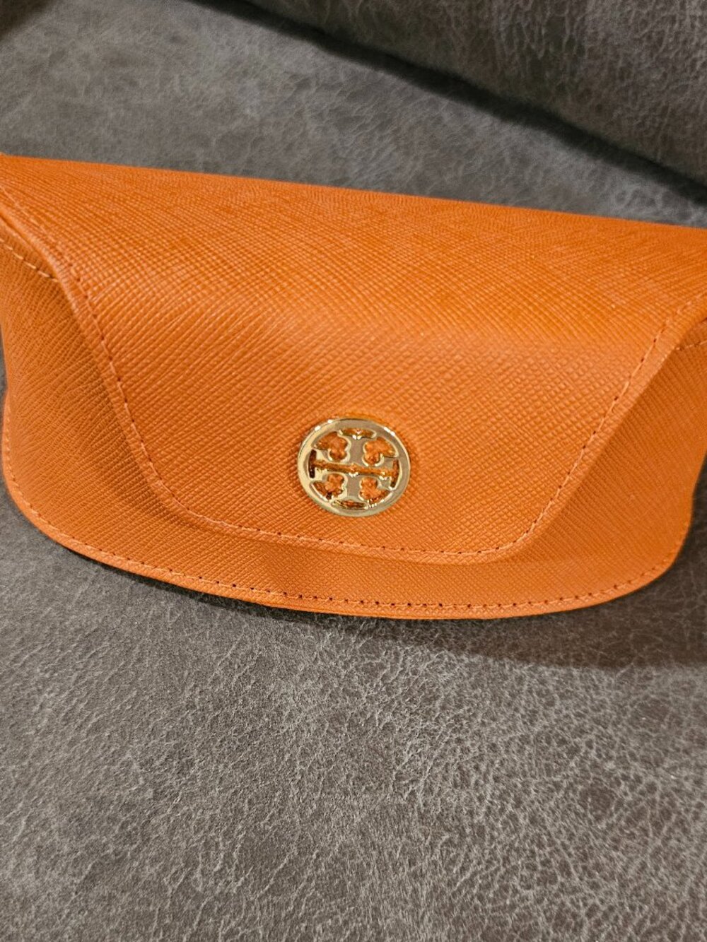 NEW Tory Burch Orange Eyeglasses / Sunglasses Case - Picture 1 of 4